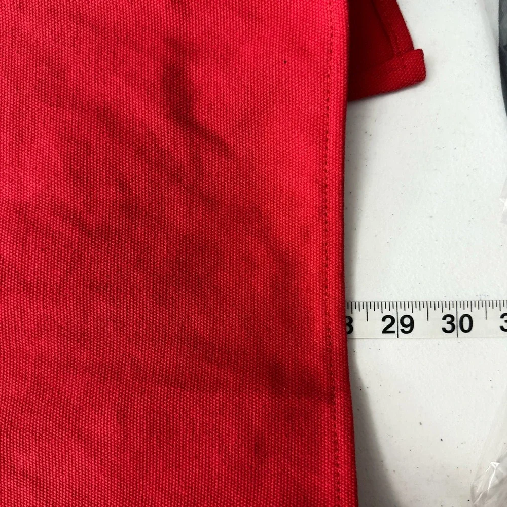 Makers Mark Red Canvas Bib Apron with Pockets and Cross Back‎ Straps